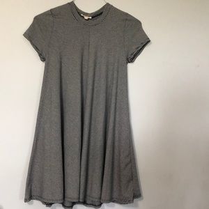 Black and white striped dress